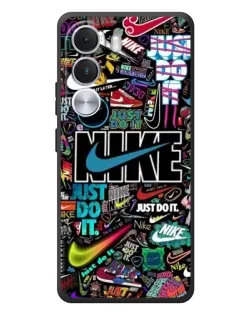 Чехол для Realme C100i с картинкой «Яркий коллаж Nike»
