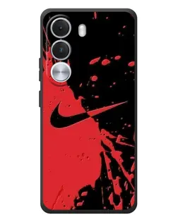 Чехол для Realme C100i с картинкой «Красные брызги Nike»