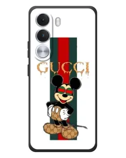 Чехол для Realme C100i с картинкой «Микки Маус Gucci — полосы»