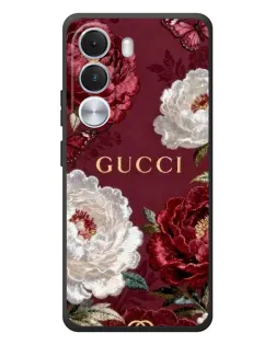 Чехол для Realme C100i с картинкой «Gucci — бордовые розы»