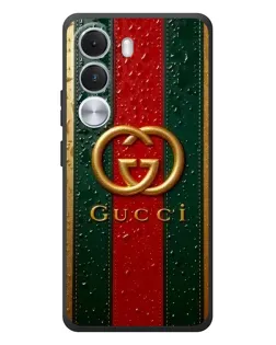Чехол для Realme C100i с картинкой «Gucci — фирменная полоса и золото»