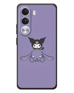 Чехол для Realme C100i с картинкой «Kuromi на лиловом фоне»