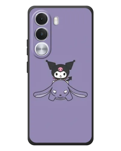 Чехол для Realme C100i с картинкой «Kuromi на лиловом фоне» Чехол для Realme C100i с картинкой «Kuromi на лиловом фоне»