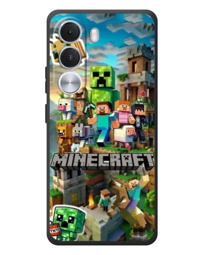 Чехол для Realme C100i с картинкой «Замок Minecraft»