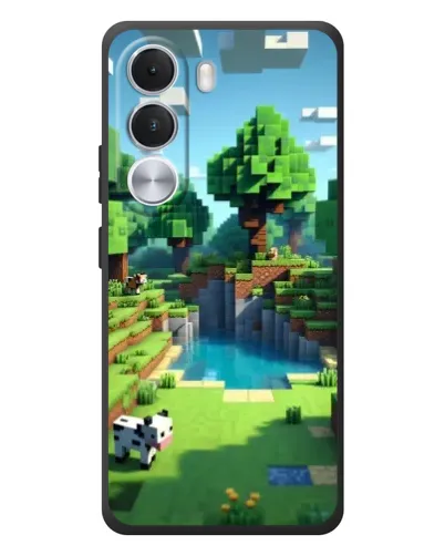 Чехол для Realme C100i с картинкой «Minecraft летний день»
