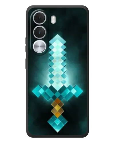Чехол для Realme C100i с картинкой «Алмазный меч неон»