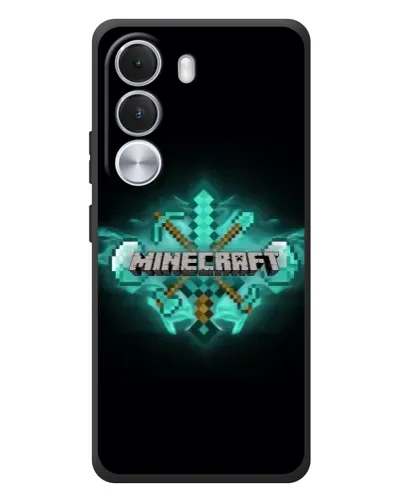 Чехол для Realme C100i с картинкой «Minecraft Diamond лого»
