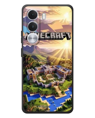 Чехол для Realme C100i с картинкой «Minecraft панорама»