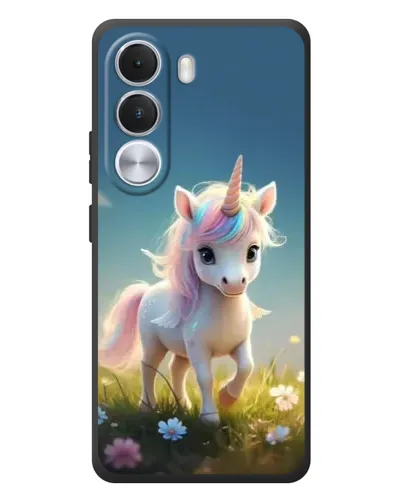 Чехол для Realme C100i с картинкой «Единорог на поляне»
