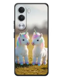 Чехол для Realme C100i с картинкой «Пара единорогов»