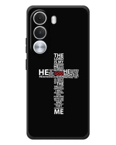 Чехол для Realme C100i с картинкой «Текстовый крест» Чехол для Realme C100i с картинкой «Текстовый крест»