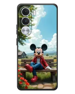 Чехол для Realme C100i с картинкой «Микки на скамейке»