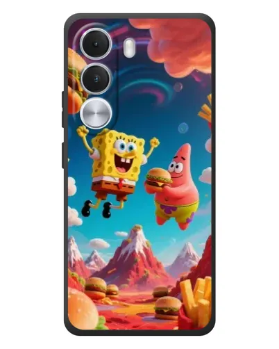 Чехол для Realme C100i с картинкой «Космический фастфуд»