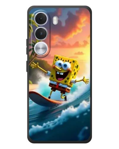 Чехол для Realme C100i с картинкой «Губка Боб серфингист»