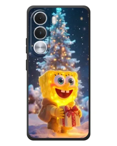 Чехол для Realme C100i с картинкой «Рождественский Спанч Боб»