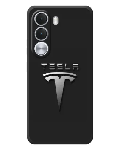 Чехол для Realme C100i с картинкой «Стальной логотип Tesla» Чехол для Realme C100i с картинкой «Стальной логотип Tesla»