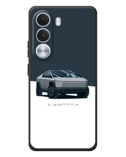 Чехол для Realme C100i с картинкой «Серебристый Cybertruck Tesla»