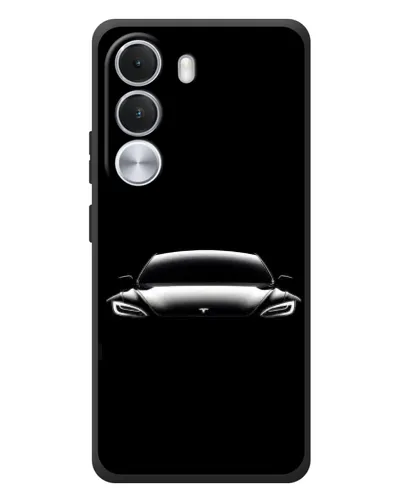 Чехол для Realme C100i с картинкой «Фары Tesla Night» Чехол для Realme C100i с картинкой «Фары Tesla Night»