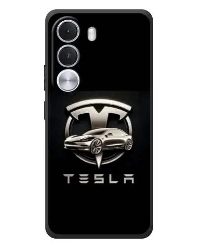 Чехол для Realme C100i с картинкой «Tesla — серебристое авто» Чехол для Realme C100i с картинкой «Tesla — серебристое авто»