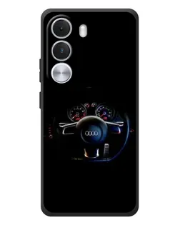 Чехол для Realme C100i с картинкой «Салон Audi — руль»