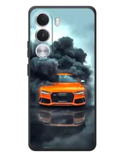 Чехол для Realme C100i с картинкой «Audi в облаках дыма»