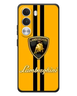 Чехол для Realme C100i с картинкой «Lamborghini Stripe желтый»