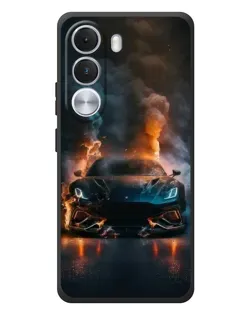 Чехол для Realme C100i с картинкой «Lamborghini дымная эстетика»