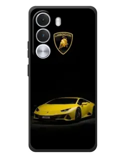 Чехол для Realme C100i с картинкой «Lamborghini желтый акцент»