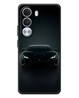 Чехол для Realme C100i с картинкой «Черный Lamborghini Aventador»