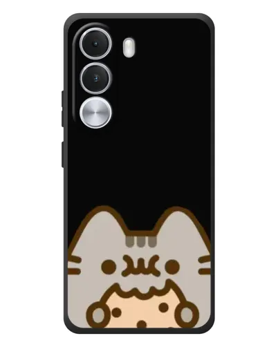 Чехол для Realme C100i с картинкой «Пушин на черном»