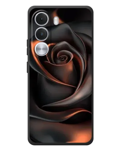 Чехол для Realme C100i с картинкой «Шелковая черная роза» Чехол для Realme C100i с картинкой «Шелковая черная роза»