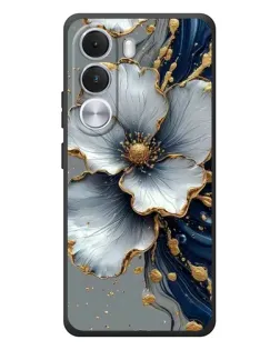 Чехол для Realme C100i с картинкой «Белый цветок и золотой флюид» Чехол для Realme C100i с картинкой «Белый цветок и золотой флюид»