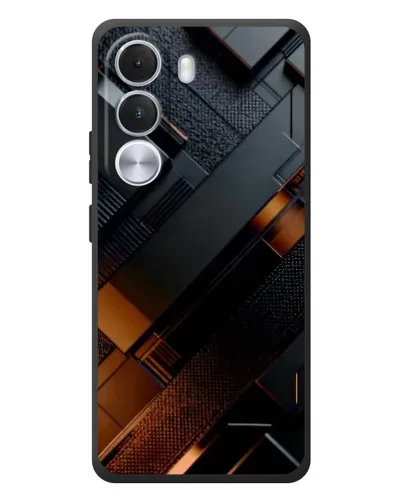 Чехол для Realme C100i с картинкой «Черные геометрические блоки» Чехол для Realme C100i с картинкой «Черные геометрические блоки»