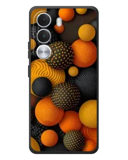 Чехол для Realme C100i с картинкой «Объемные оранжевые сферы» Чехол для Realme C100i с картинкой «Объемные оранжевые сферы»