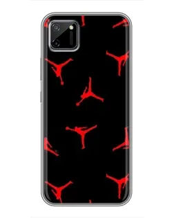 Чехол для Realme C11 с картинкой «Jordan Red Pattern»