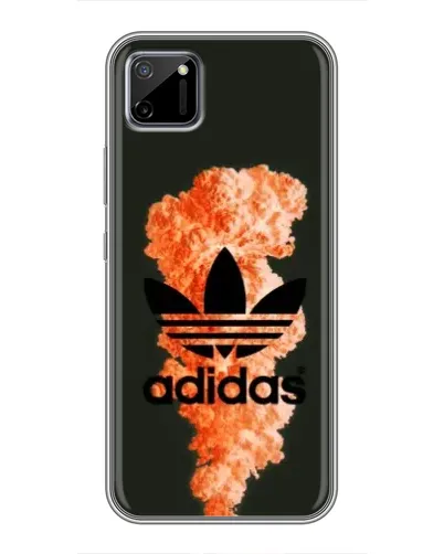 Чехол для Realme C11 с картинкой «Оранжевый дым Adidas»