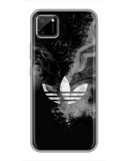 Чехол для Realme C11 с картинкой «Абстрактный дым Adidas»