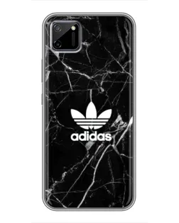 Чехол для Realme C11 с картинкой «Белый мрамор Adidas»