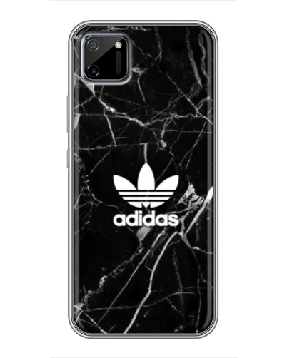 Чехол для Realme C11 с картинкой «Белый мрамор Adidas»