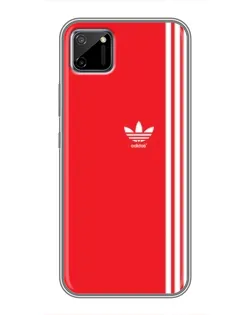 Чехол для Realme C11 с картинкой «Красный минимализм Adidas»
