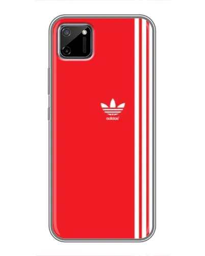 Чехол для Realme C11 с картинкой «Красный минимализм Adidas»