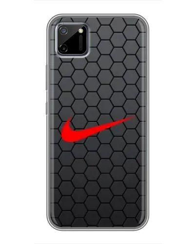 Чехол для Realme C11 с картинкой «Nike — карбоновая сетка»