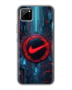 Чехол для Realme C11 с картинкой «Техногенный стиль Nike»