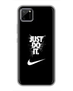 Чехол для Realme C11 с картинкой «Текстовый принт Nike»
