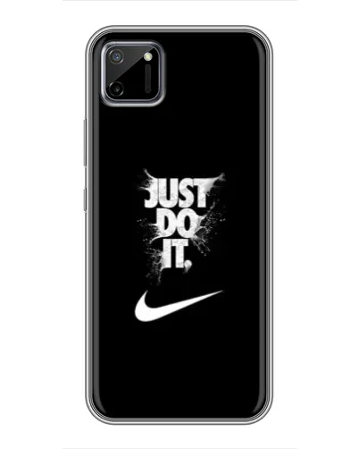 Чехол для Realme C11 с картинкой «Текстовый принт Nike»