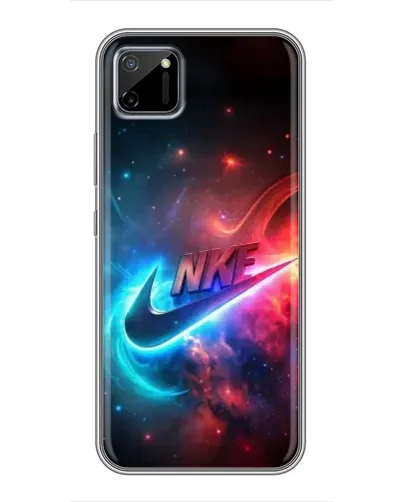 Чехол для Realme C11 с картинкой «Огненный логотип Nike»