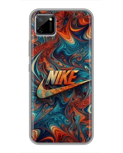Чехол для Realme C11 с картинкой «Nike в абстракции»