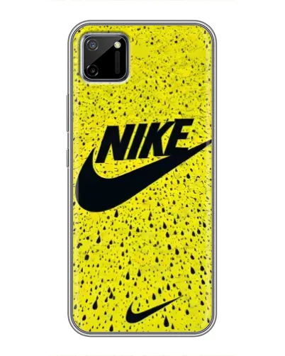 Чехол для Realme C11 с картинкой «Желтый текстурный Nike»