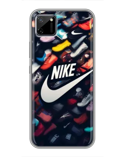 Чехол для Realme C11 с картинкой «Коллекция кроссовок Nike»