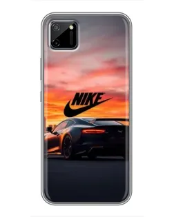 Чехол для Realme C11 с картинкой «Nike и суперкар»